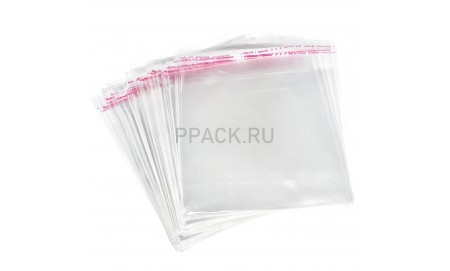 Пакет с клеевым клапаном 28х45 см, БООП, клапан + 3 см, 25мкм (100шт)